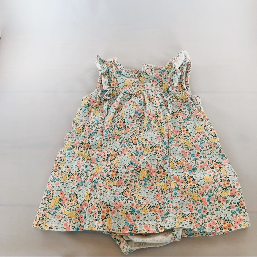 Carters floral dress with onesie layer under